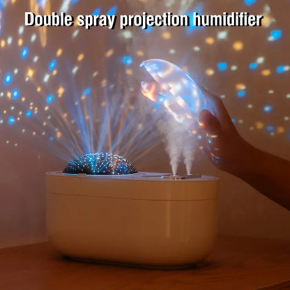 1000ML Rechargeable Air Humidifier with Projection Night Light